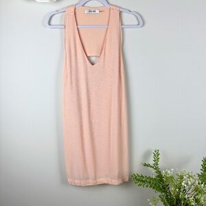 DO+BE Peach Pink Open Side Sleeveless Dress With Open Back Area / Size Medium